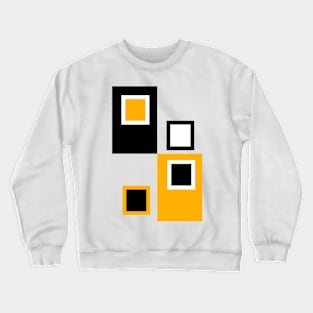 Orange, black and white abstract Crewneck Sweatshirt